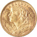 Coin, Switzerland, 20 Francs, 1908, Bern, AU(55-58), Gold, KM:35.1