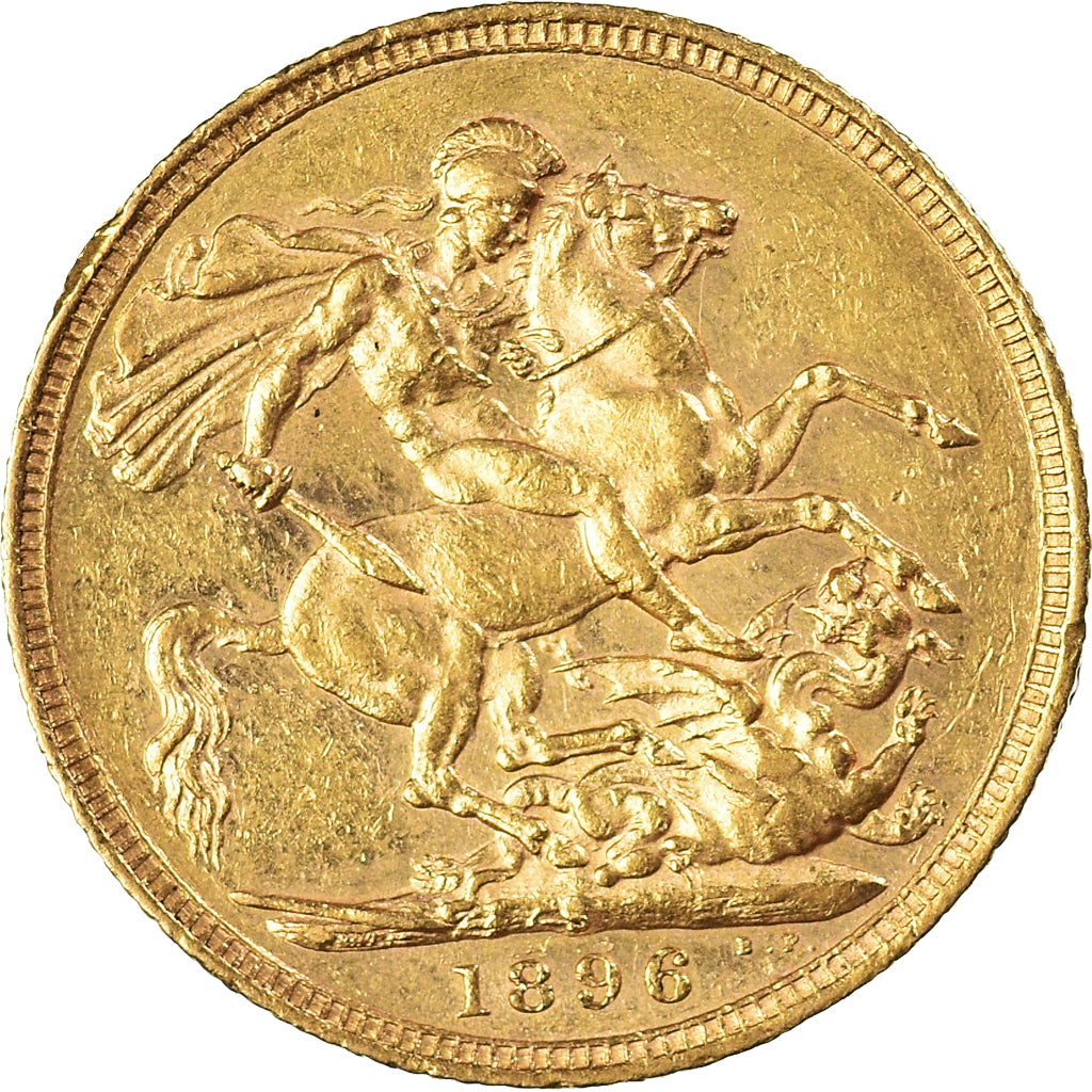 Münze, Australien, Victoria, Sovereign, 1896, Sydney, SS+, Gold, KM:13
