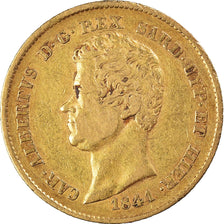 Coin, ITALIAN STATES, SARDINIA, Carlo Alberto, 20 Lire, 1841, Genoa, Very rare