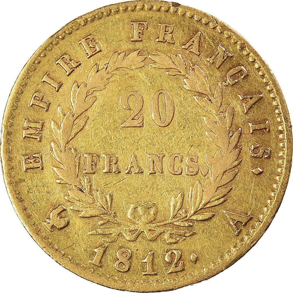 Coin, France, Napoléon I, 20 Francs, 1812, Paris, EF(40-45), Gold, KM:695.1