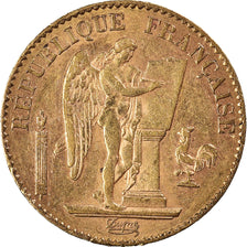 Moneda, Francia, Génie, 20 Francs, 1890, Paris, MBC+, Oro, KM:825, Gadoury:1063