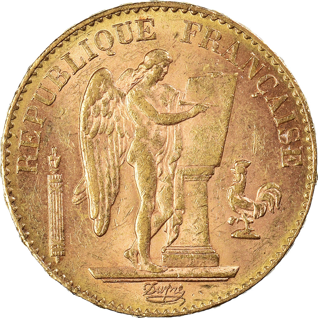 Coin, France, Génie, 20 Francs, 1898, Paris, AU(55-58), Gold, KM:825