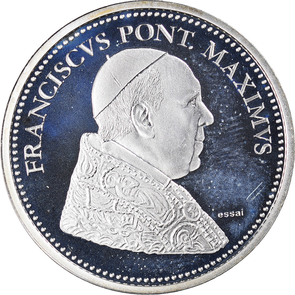 Vaticano, medalla, Le Pape François, 2013, FDC, Plata