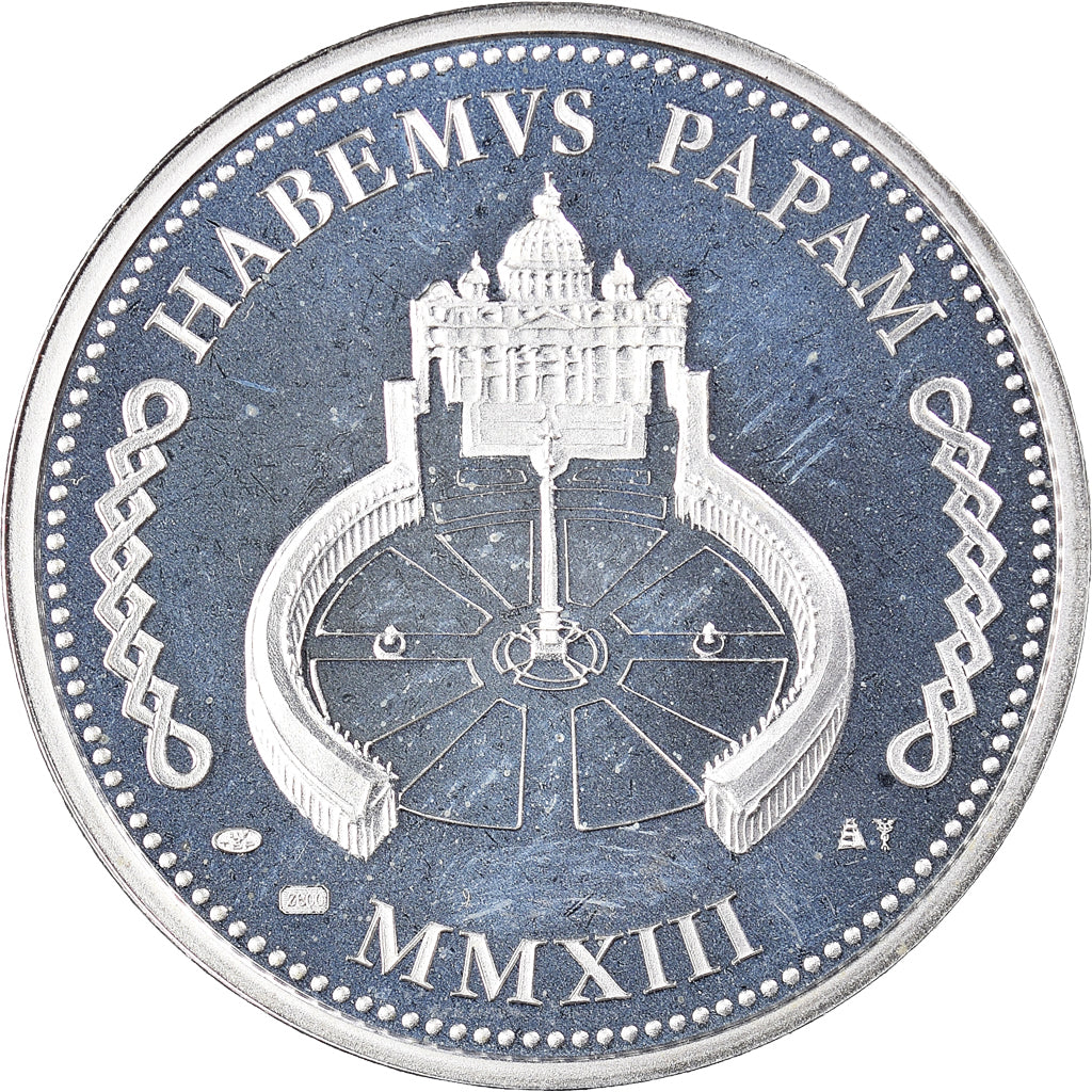 Vaticano, medalla, Le Pape François, 2013, FDC, Plata