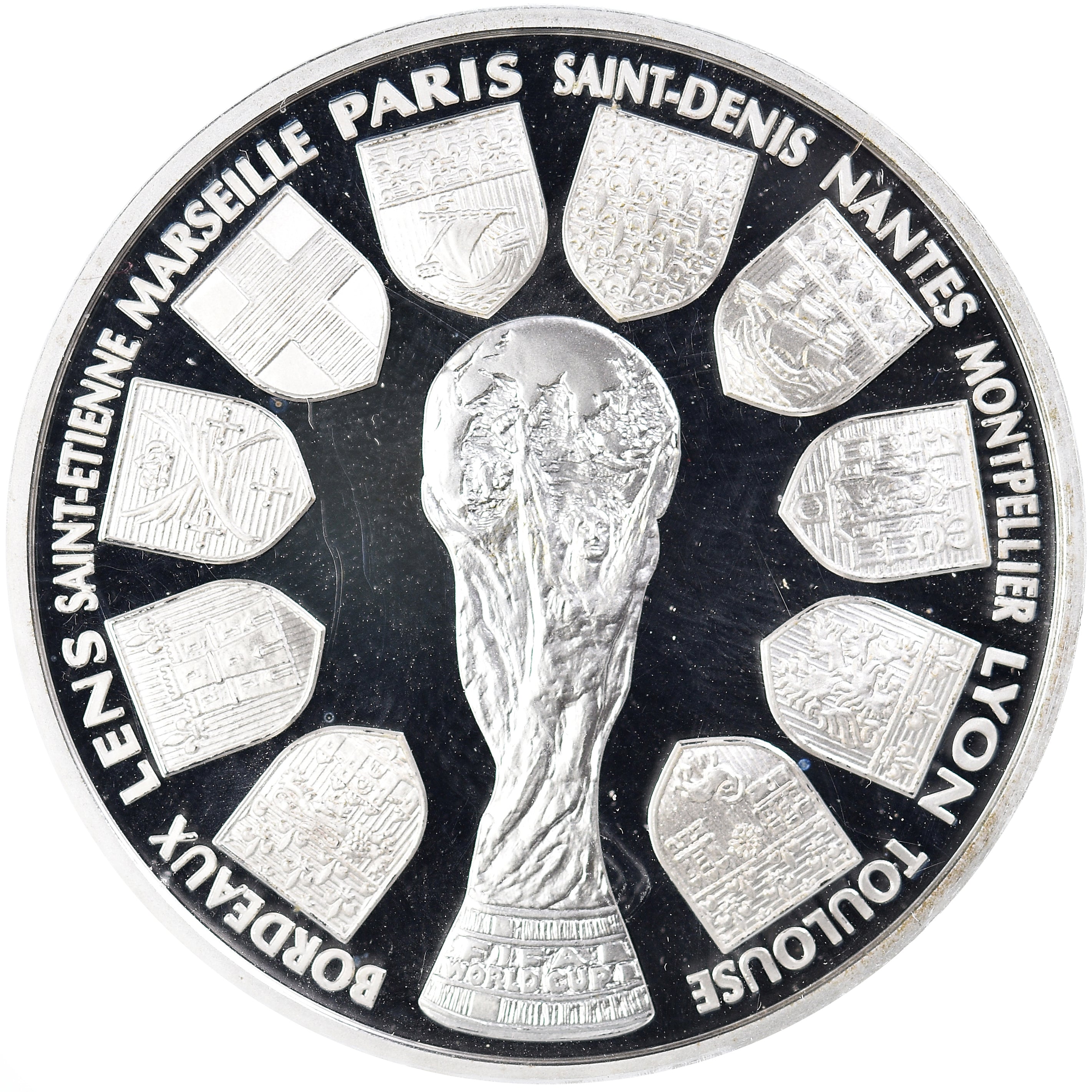 Coin, France, Coupe du Monde -  Les Stades, 10 Francs, 1998, Paris, Proof