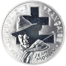 Munten, Frankrijk, Jean Moulin, Libération, 100 Francs, 1993, BE, FDC, Zilver