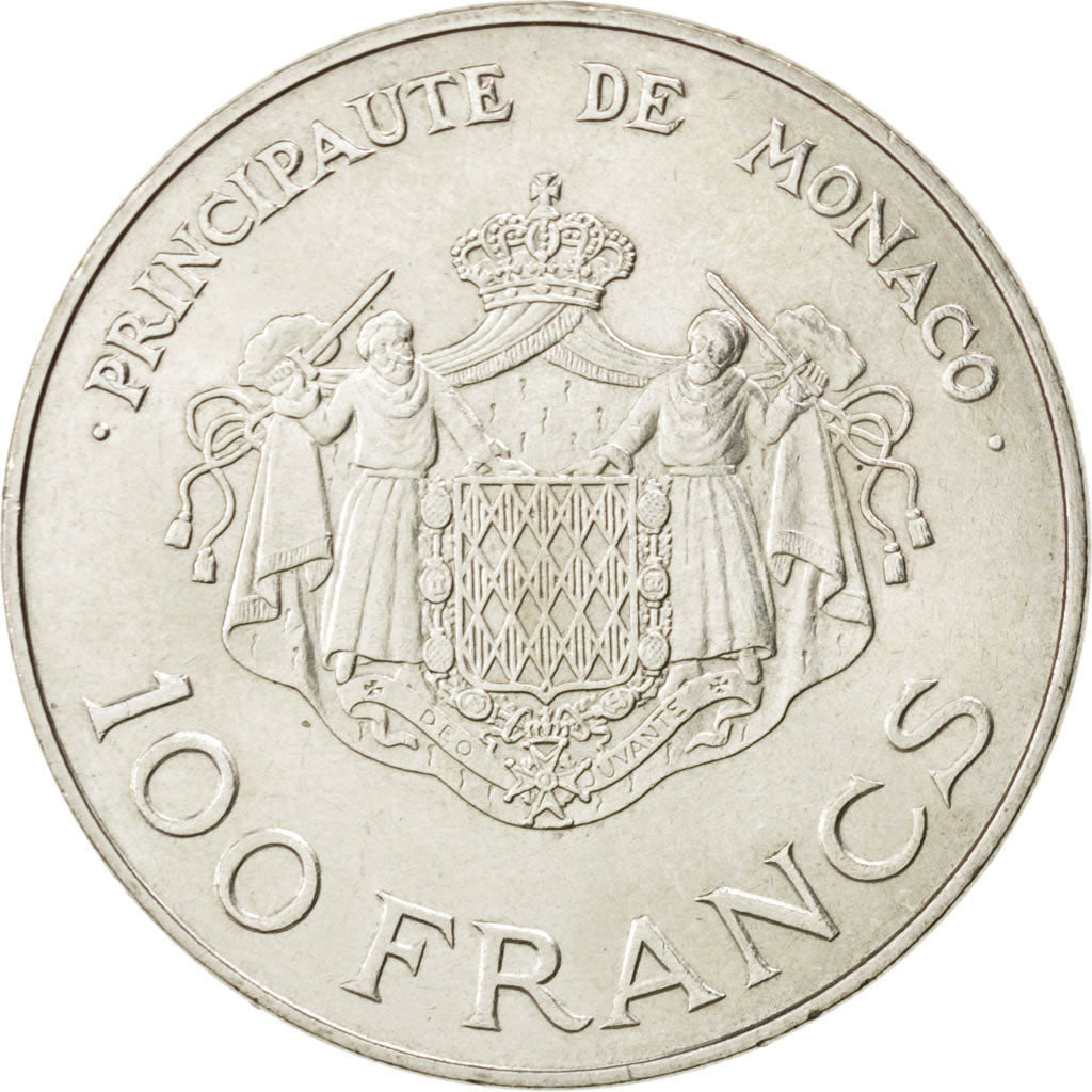MONACO, 10 Francs, 1966, KM #M1, AU(55-58), Silver, 37, Gadoury #154, 25.02