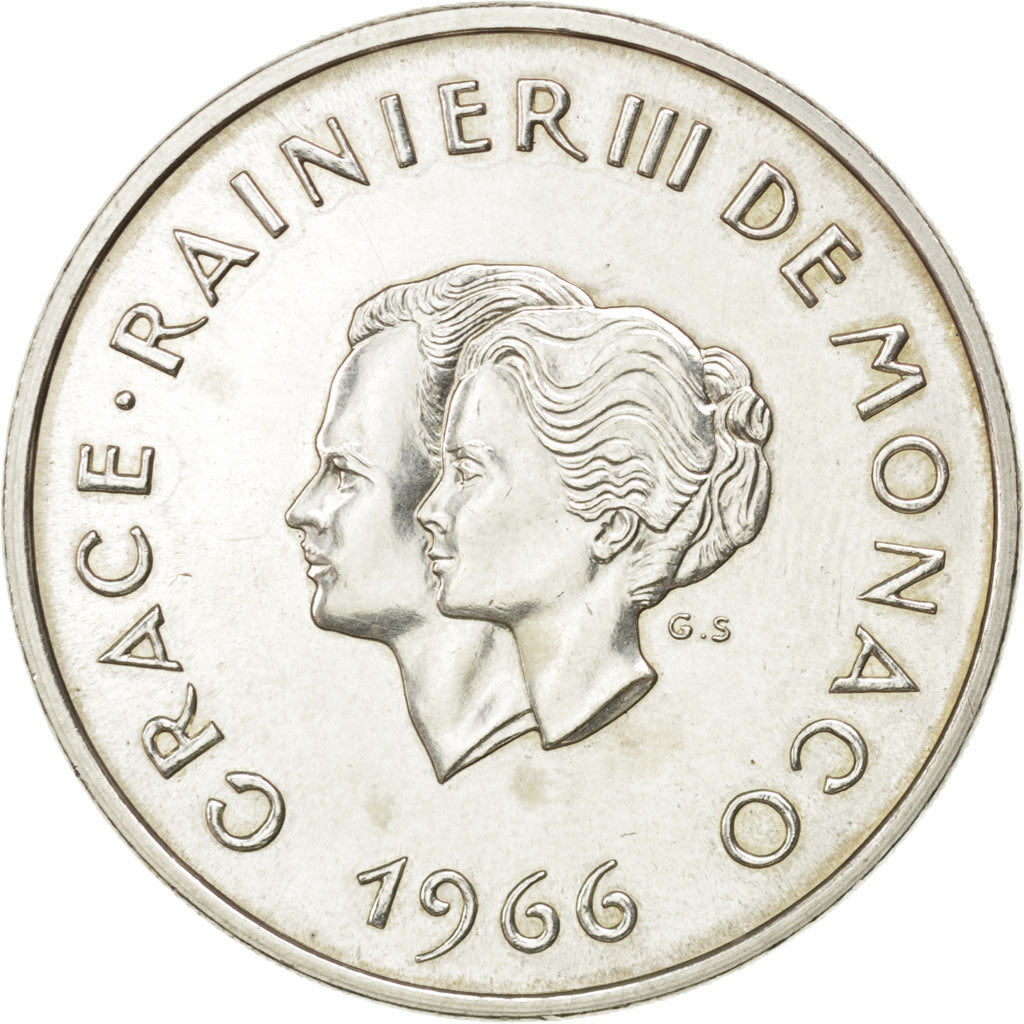 MONACO, 100 Francs, 1982, KM #161, AU(55-58), Silver, Gadoury #163, 15.07
