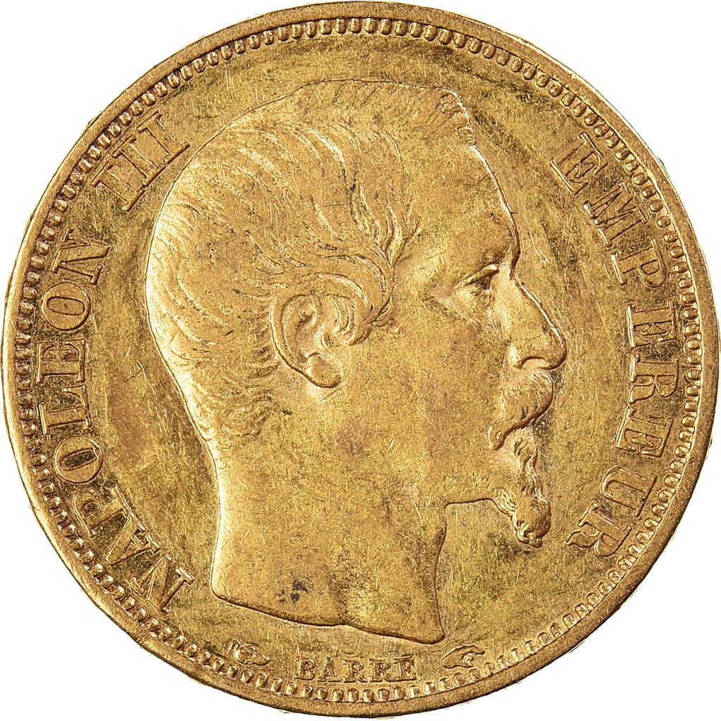 Monnaie, France, Napoleon III, 20 Francs, 1853, Paris, TTB+, Or, Gadoury:1061