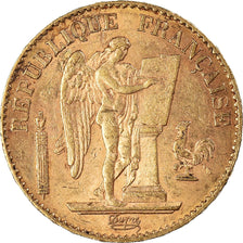 Moneta, Francia, Génie, 20 Francs, 1893, Paris, BB, Oro, KM:825, Gadoury:1063