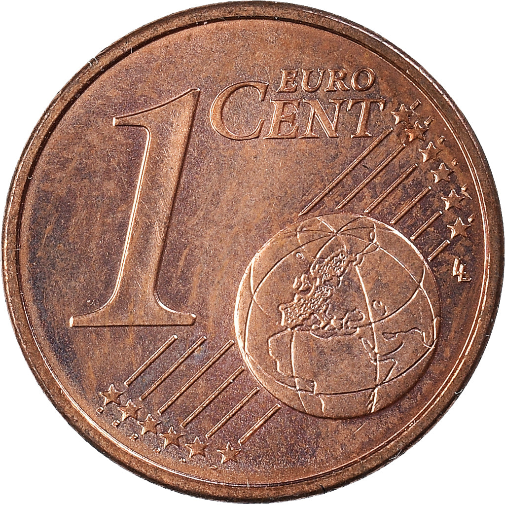 France, 1 Centime, Double Reverse Side, AU(55-58), Coppered Steel