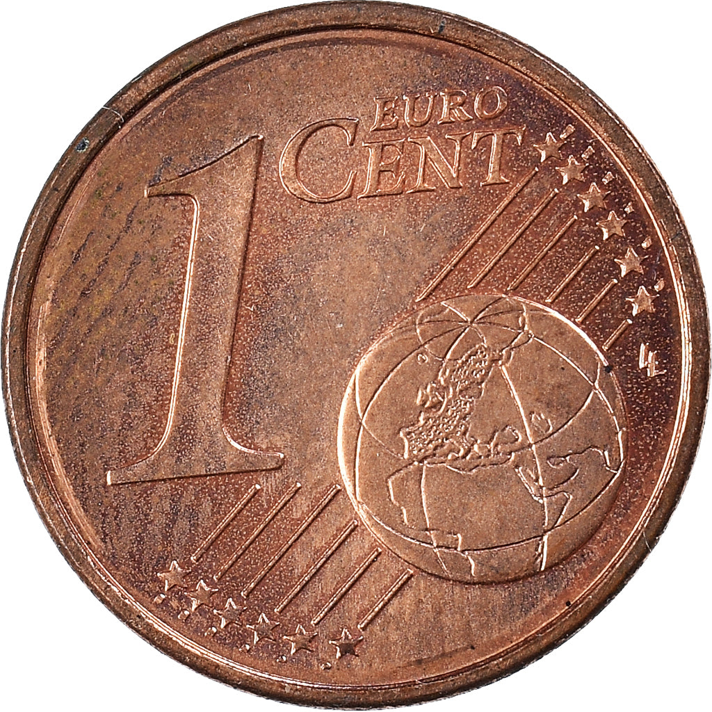 France, 1 Centime, Double Reverse Side, AU(55-58), Coppered Steel
