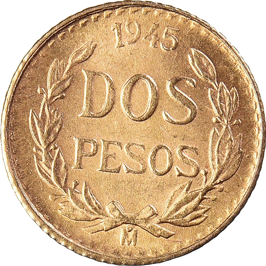 Monnaie, Mexique, 2 Pesos, 1945, Mexico City, SUP, Or, KM:461