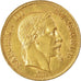 Moneda, Francia, Napoleon III, 100 Francs, 1869, Strasbourg, MBC+, Oro