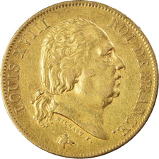 Münze, Frankreich, Louis XVIII, 40 Francs, 1817, Paris, SS, Gold, KM:713.1