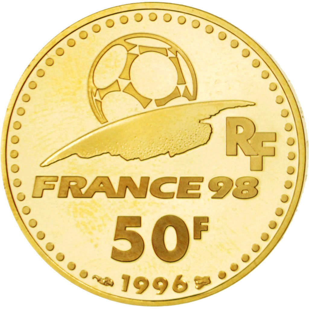 FRANCE, 50 Francs, 1996, KM #1145, MS(60-62), Gold, 8.45