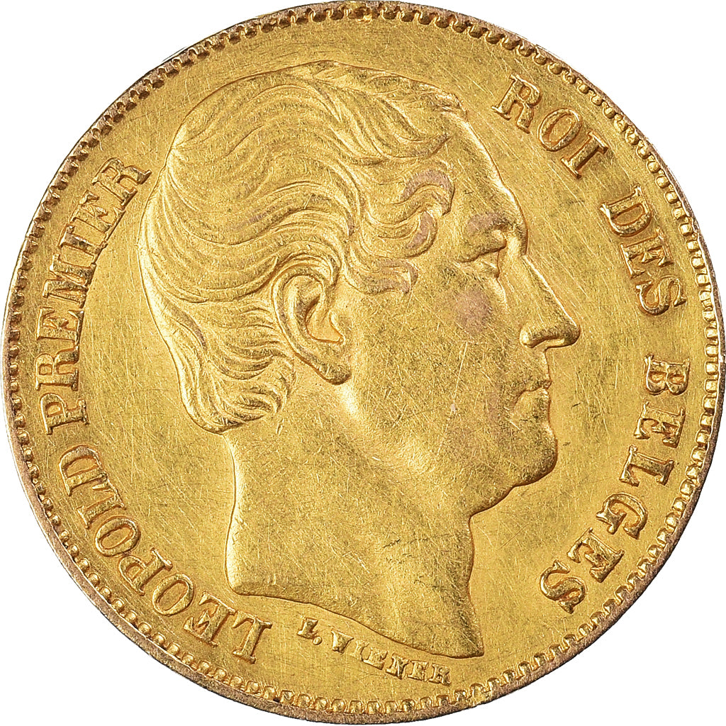 Coin, Belgium, Leopold I, 20 Francs, 1865, AU(50-53), Gold, KM:23