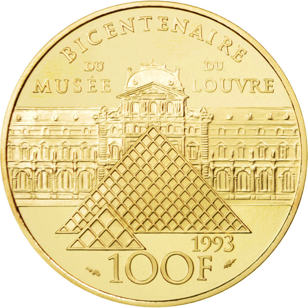 FRANCE, Liberté guidant le peuple, 100 Francs, 1993, KM #1018.2a, MS(63), Gold,