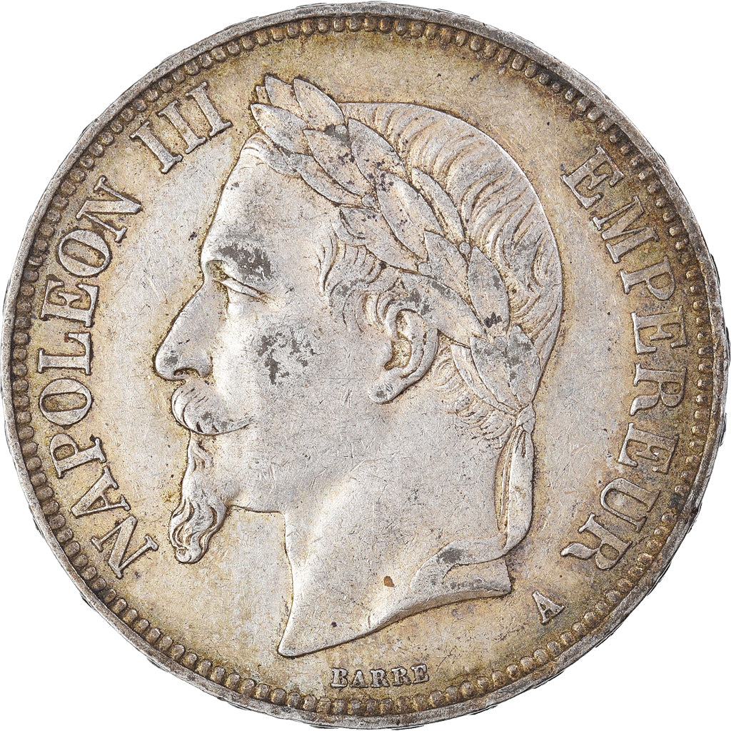 Coin, France, Napoleon III, 5 Francs, 1868, Paris, EF(40-45), Silver, KM:799.1