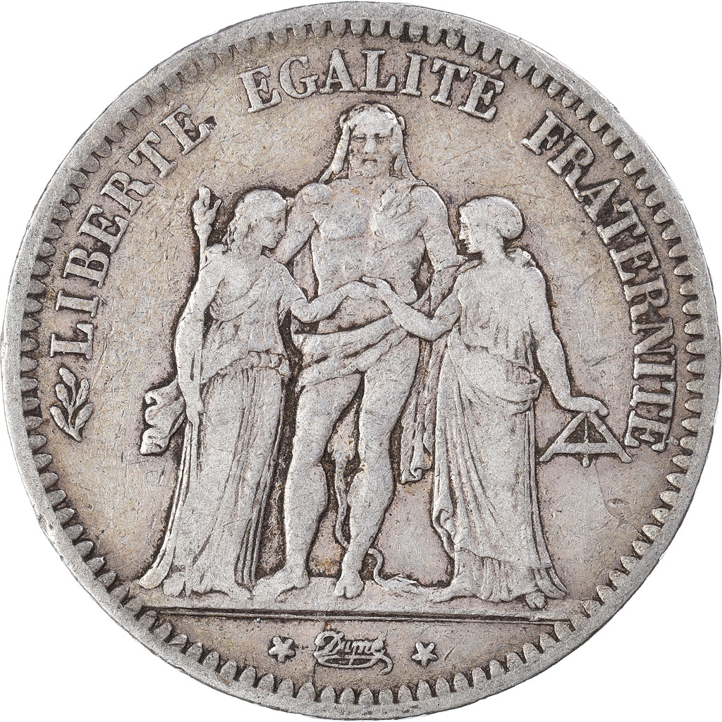 Coin, France, Hercule, 5 Francs, 1849, Strasbourg, VF(30-35), Silver, KM:756.2