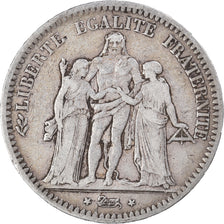Coin, France, Hercule, 5 Francs, 1849, Strasbourg, VF(30-35), Silver, KM:756.2