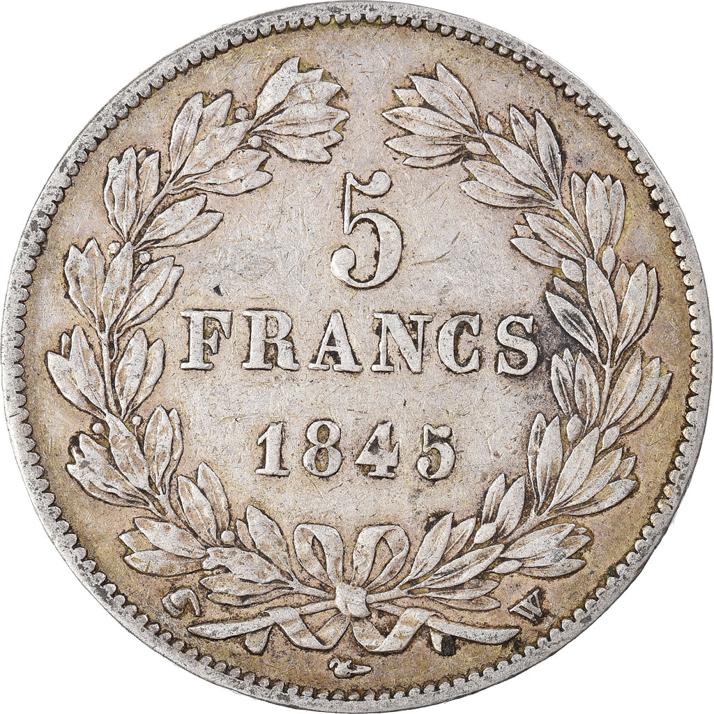 Monnaie, France, Louis-Philippe, 5 Francs, 1845, Lille, TTB, Argent