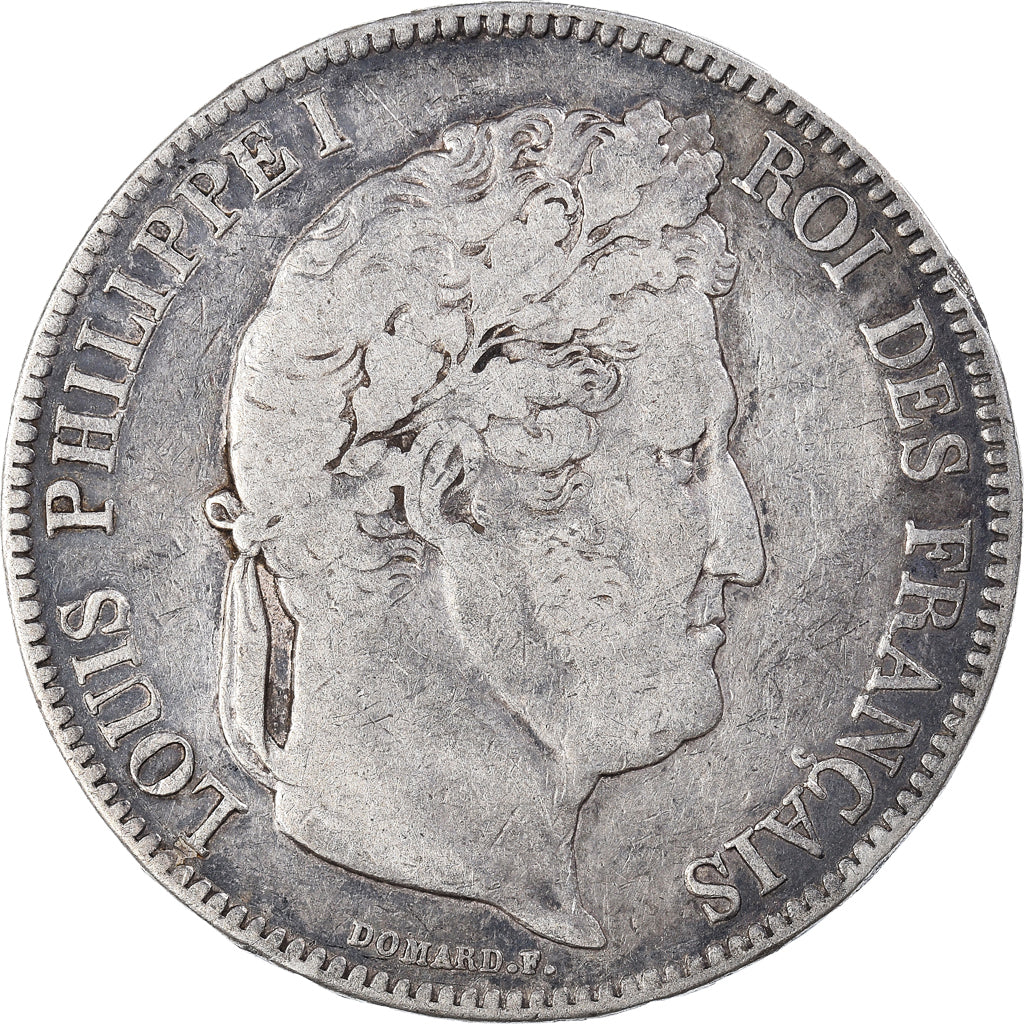 Coin, France, Louis-Philippe, 5 Francs, 1833, Nantes, VF(20-25), Silver