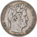 Moneta, Francia, Louis-Philippe, 5 Francs, 1836, Bordeaux, MB+, Argento