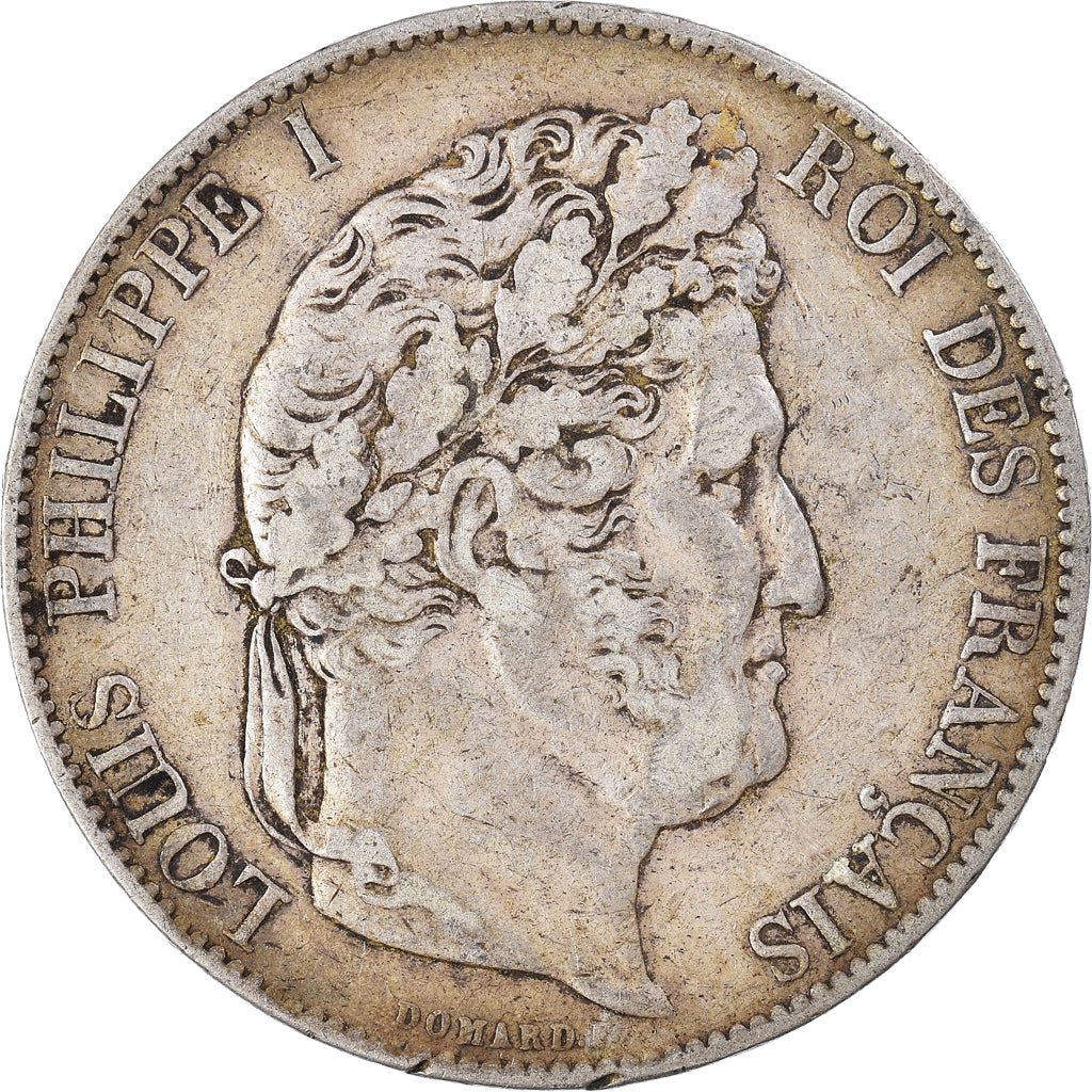 Coin, France, Louis-Philippe, 5 Francs, 1845, Bordeaux, VF(30-35), Silver