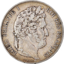 Coin, France, Louis-Philippe, 5 Francs, 1845, Bordeaux, VF(30-35), Silver