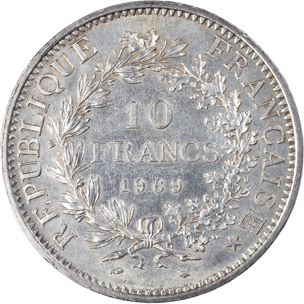 Coin, France, Hercule, 10 Francs, 1969, Paris, AU(55-58), Silver, KM:932