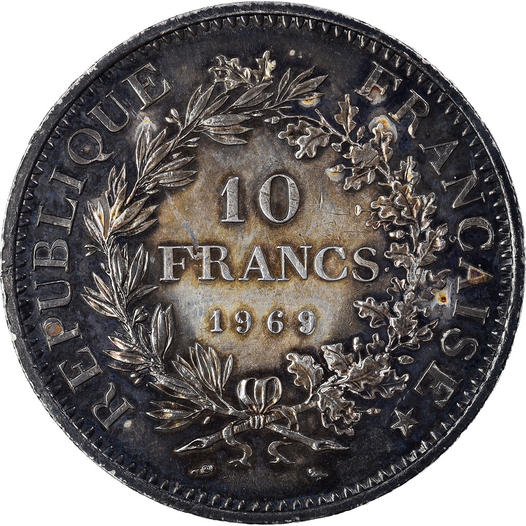 Coin, France, Hercule, 10 Francs, 1969, Paris, AU(55-58), Silver, KM:932