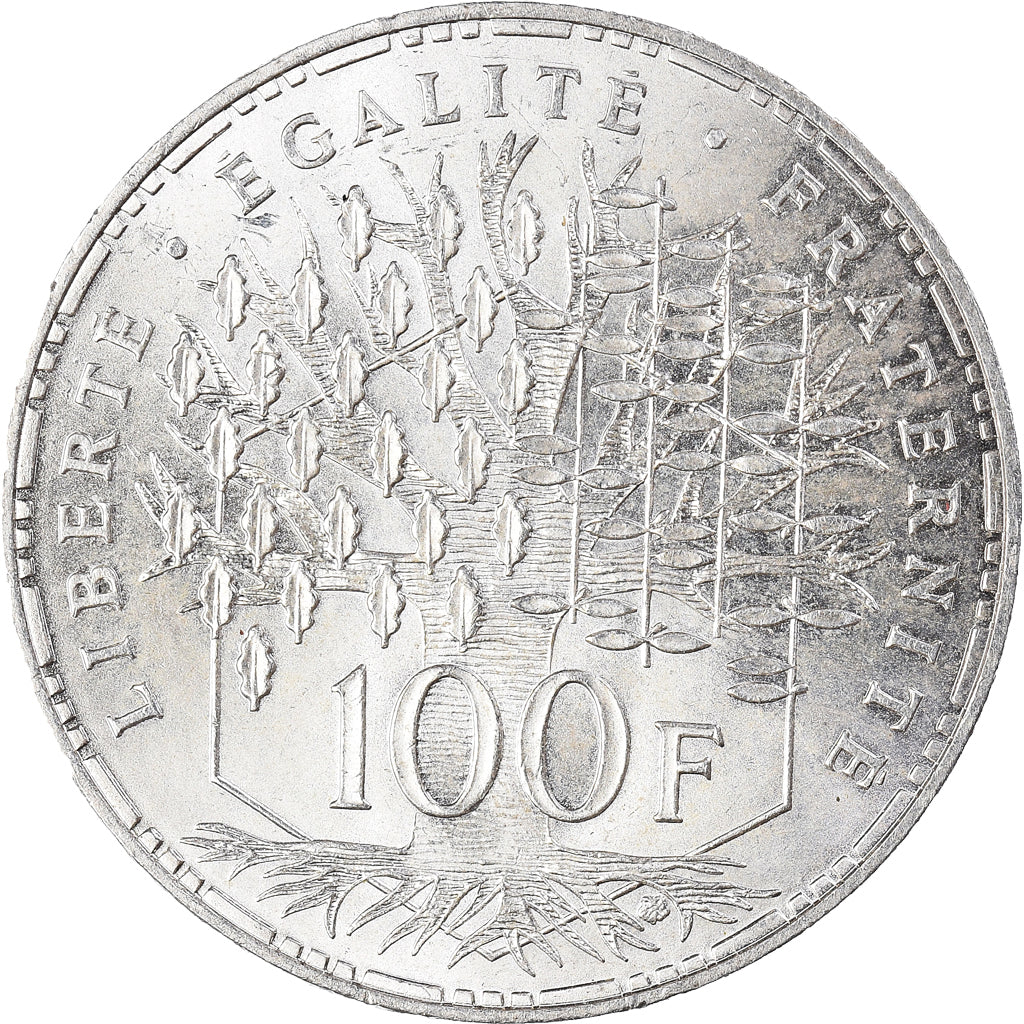 Coin, France, Panthéon, 100 Francs, 1985, Paris, MS(60-62), Silver, KM:951.1