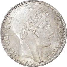 Moneta, Francja, Turin, 20 Francs, 1938, Paris, MS(60-62), Srebro, KM:879
