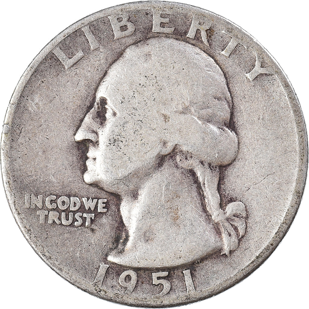 Moneta, Stati Uniti, Washington Quarter, Quarter, 1951, U.S. Mint, Denver, MB+