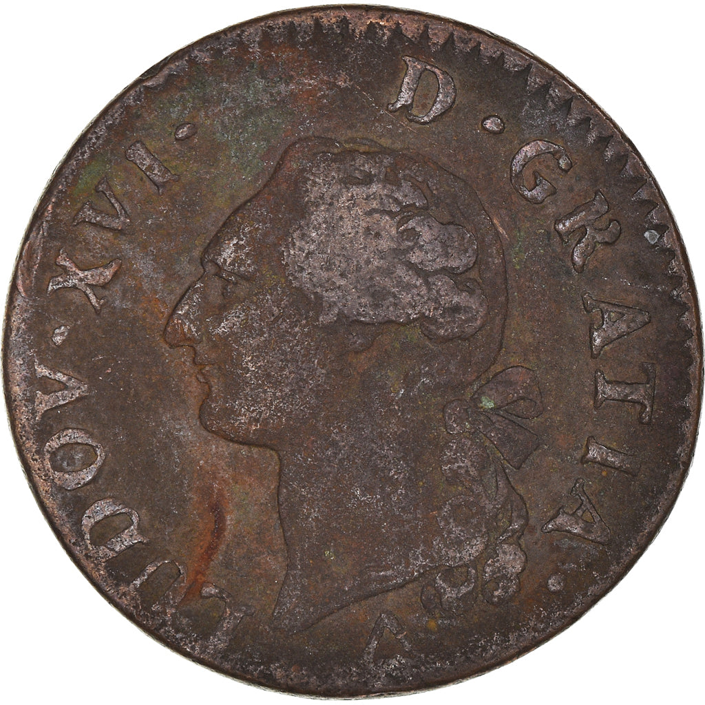 Munten, Frankrijk, Louis XVI, Sol ou sou, Sol, 1791, Orléans, FR, Koper