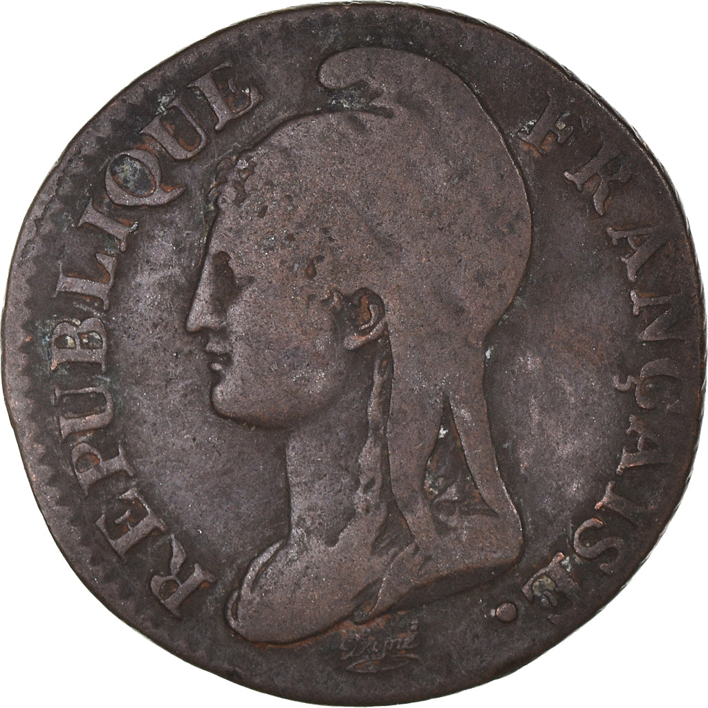 Moneta, Francja, Dupré, 5 Centimes, AN 4, Paris, VF(20-25), Brązowy, KM:635.1