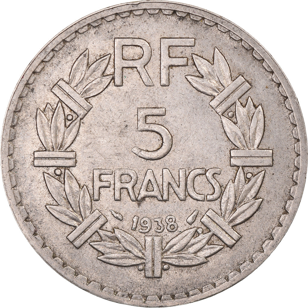 Coin, France, Lavrillier, 5 Francs, 1938, Paris, EF(40-45), Nickel, KM:888