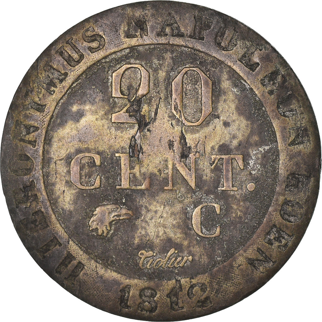 Moneta, Stati tedeschi, WESTPHALIA, Jerome, 20 Centimes, 1812, Cassel, MB+