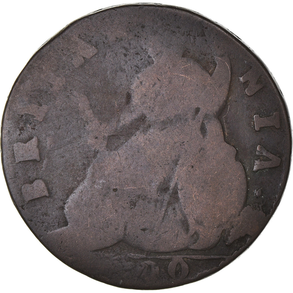 Coin, Great Britain, William III, 1/2 Penny, 1700, F(12-15), Copper, KM:503