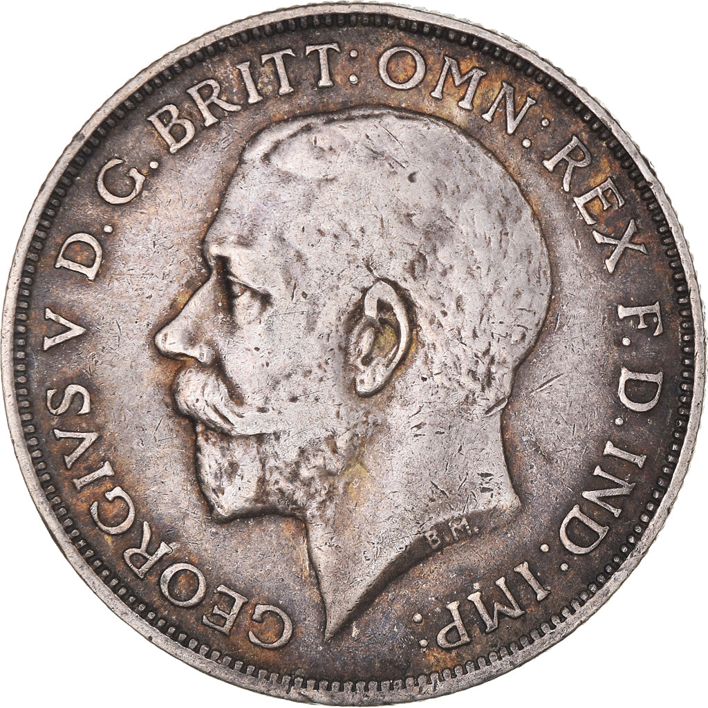 Coin, Great Britain, George V, Florin, Two Shillings, 1914, AU(50-53), Silver