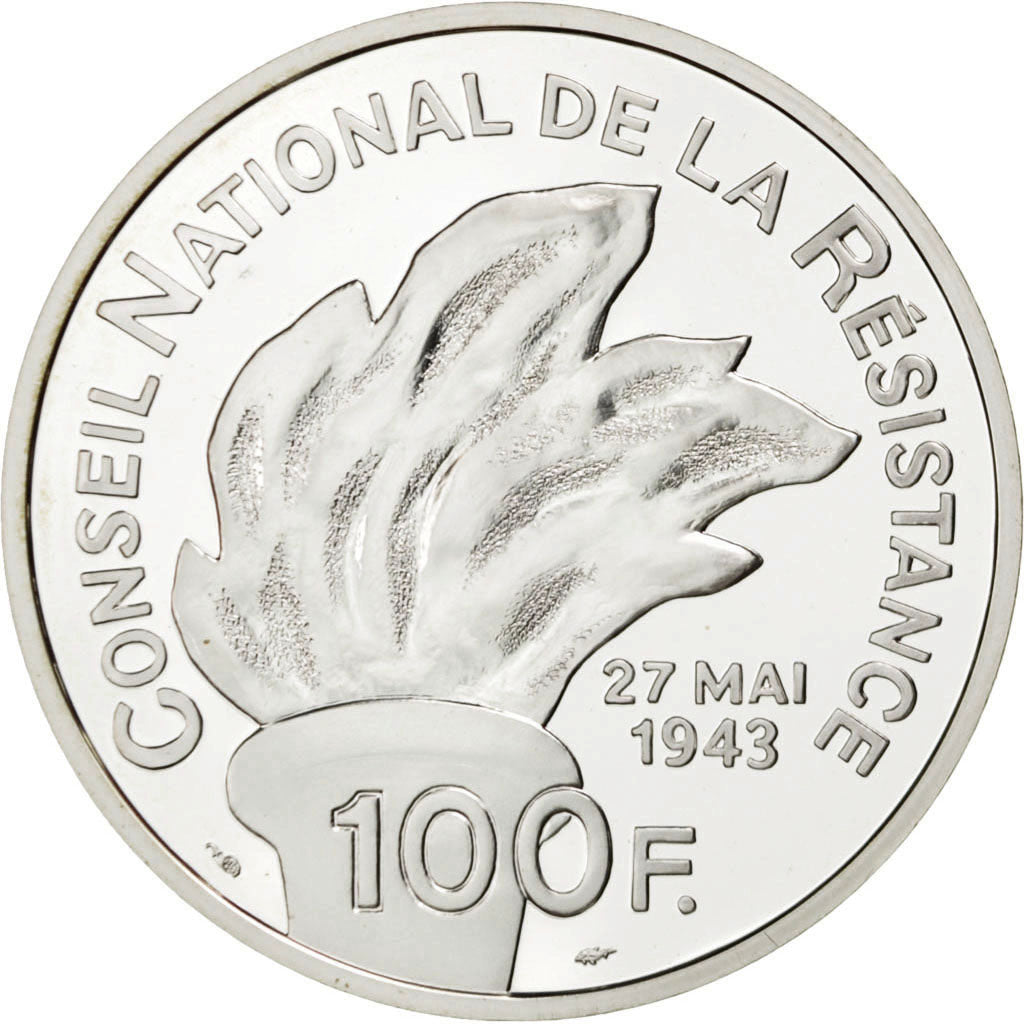 FRANCE, 100 Francs, 1993, KM #1023, MS(65-70), Silver, 22.20