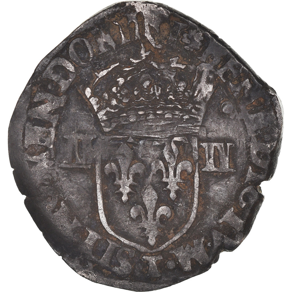 Monnaie, France, Henri III, 1/4 Ecu, 1588, Nantes, TB+, Argent, Sombart:4662