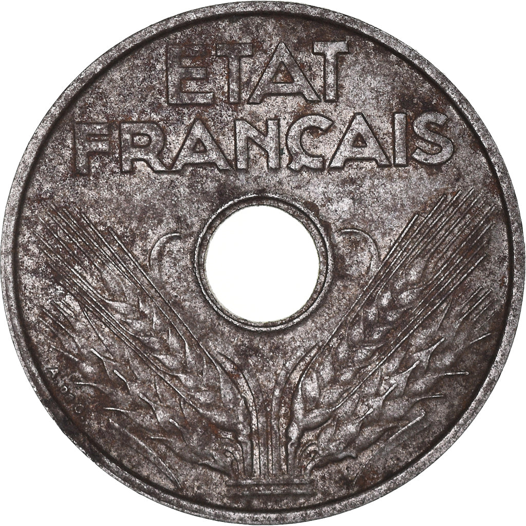 Moneta, Francia, État français, 20 Centimes, 1944, BB, Ferro, KM:900.2a