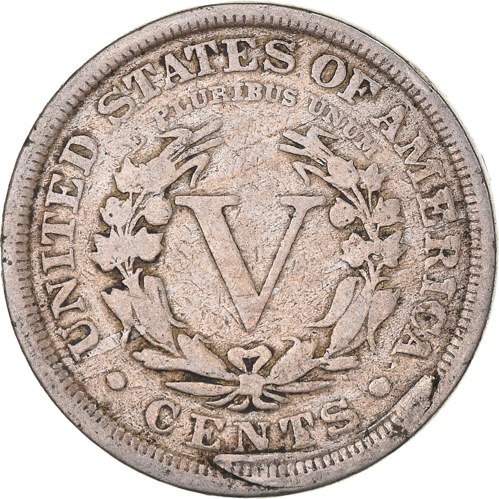 Moneta, USA, Liberty Nickel, 5 Cents, 1907, U.S. Mint, Philadelphia, VF(30-35)