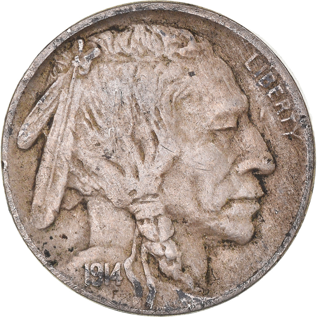 Munten, Verenigde Staten, Buffalo Nickel, 5 Cents, 1914, Philadelphia, FR+