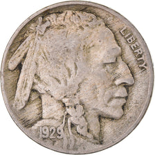 Moeda, Estados Unidos da América, Buffalo Nickel, 5 Cents, 1929, U.S. Mint