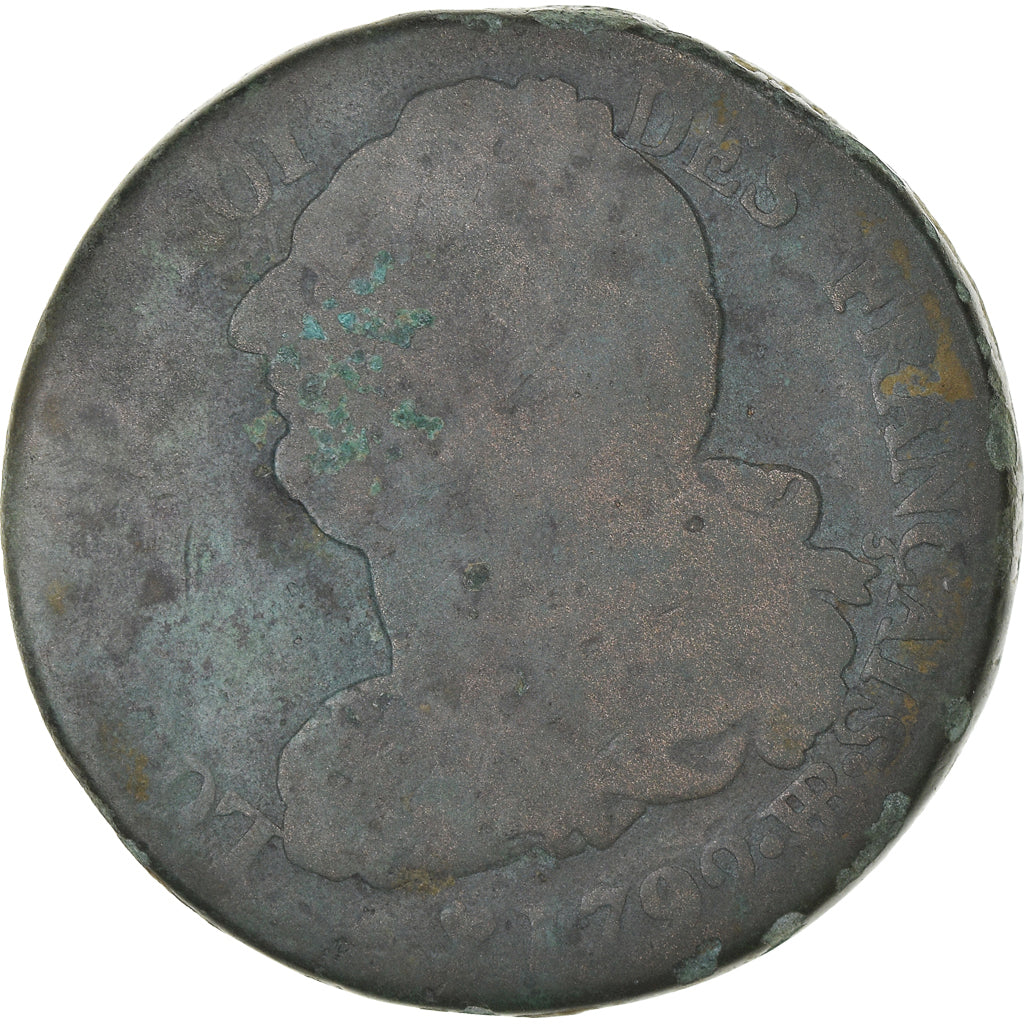 Münze, Frankreich, Louis XVI, 2 sols français, 2 Sols, 1792, Strasbourg, SGE+