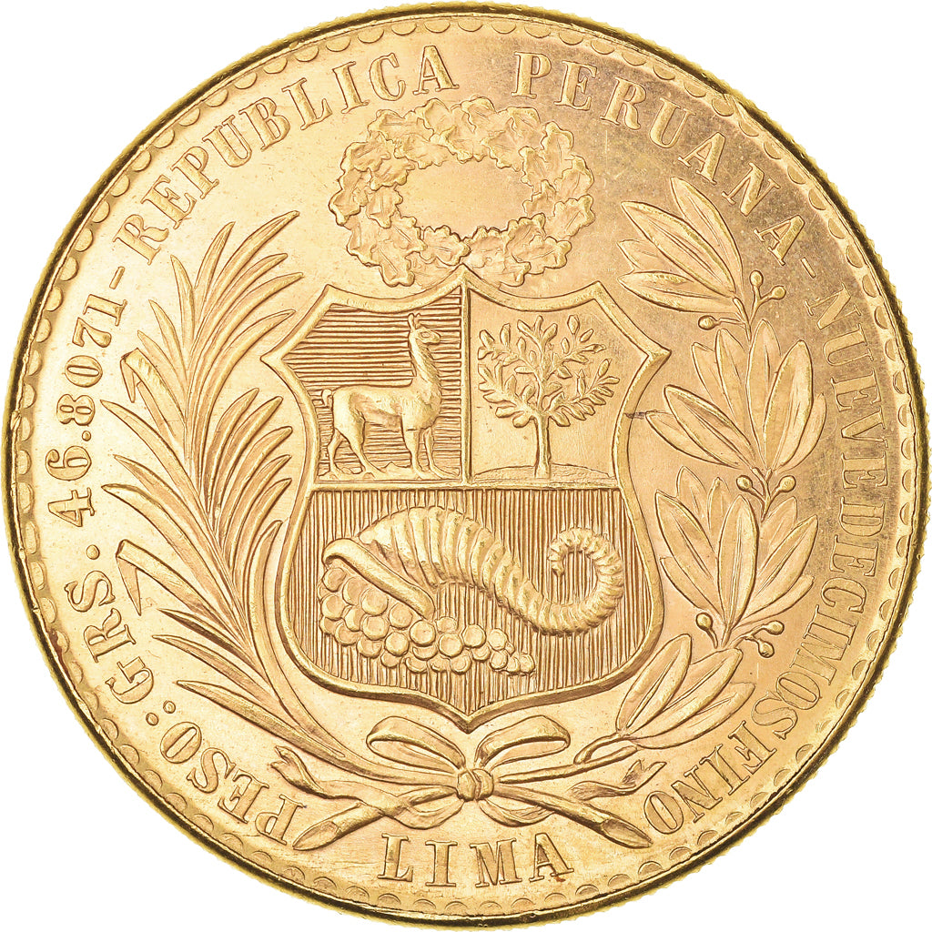 Moneda, Perú, 100 Soles, 1969, Lima, SC, Oro, KM:231