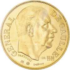 Frankrijk, Medaille, French Fifth Republic, Général De Gaulle, 1980, Santucci